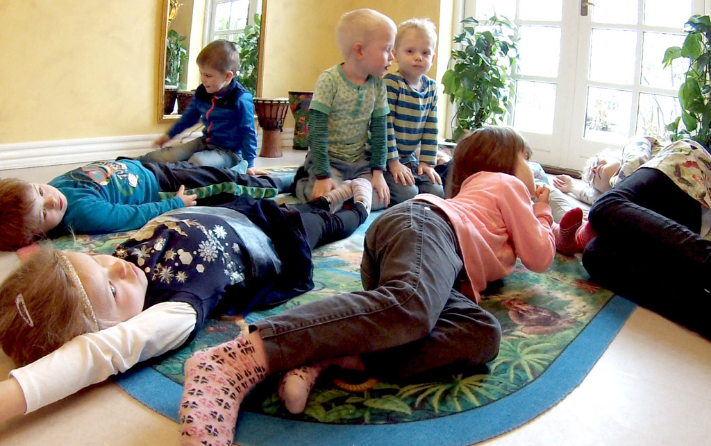 Mindfulness session in kindergarten 
